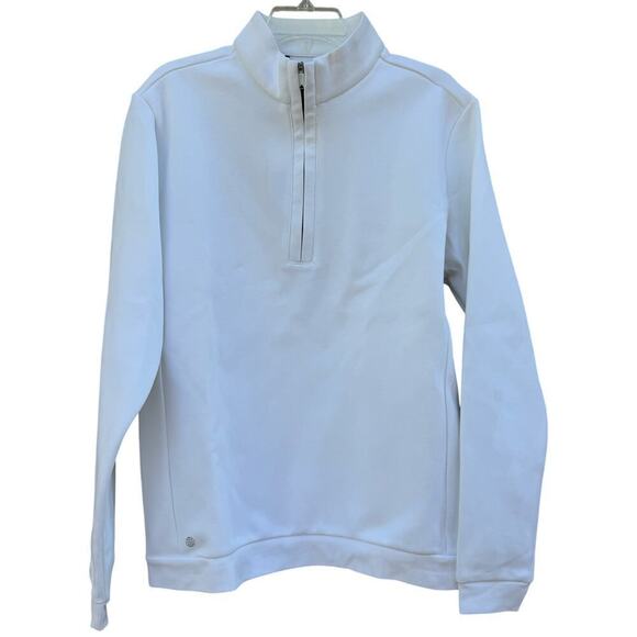 Adidas Quarter Zip Golf Pullover White Medium NWT - Picture 1 of 7